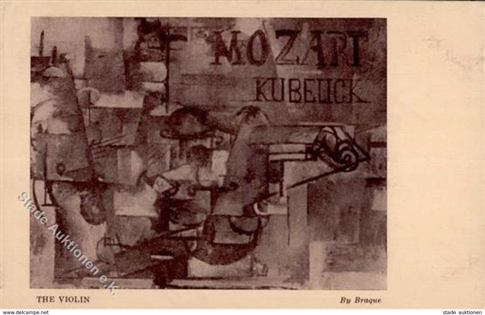 Braque The Violin Künstlerkarte I-II - Non Classificati