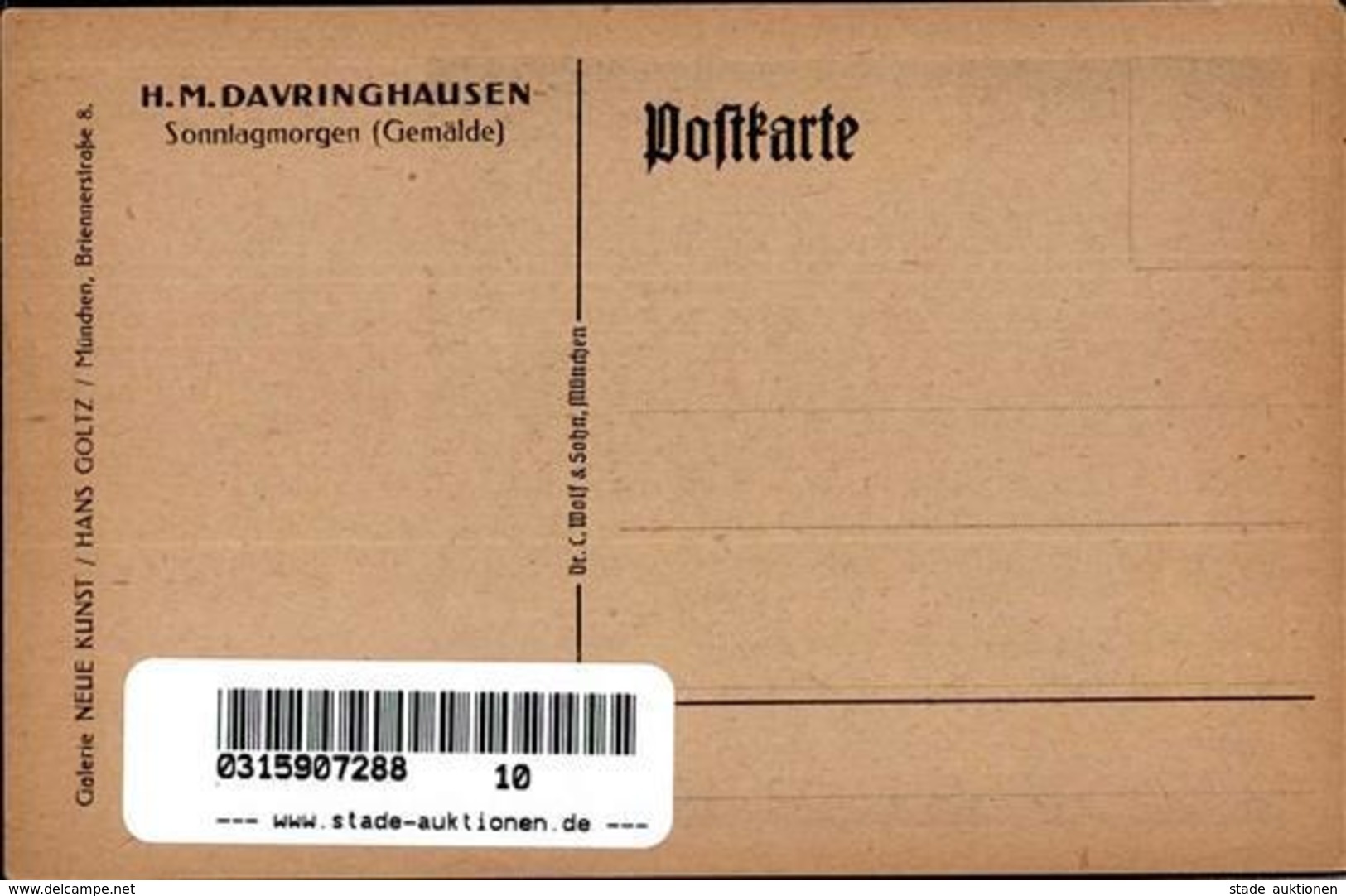 Davringhausen, H. M. Sonntagmorgen Künstlerkarte I-II - Non Classificati