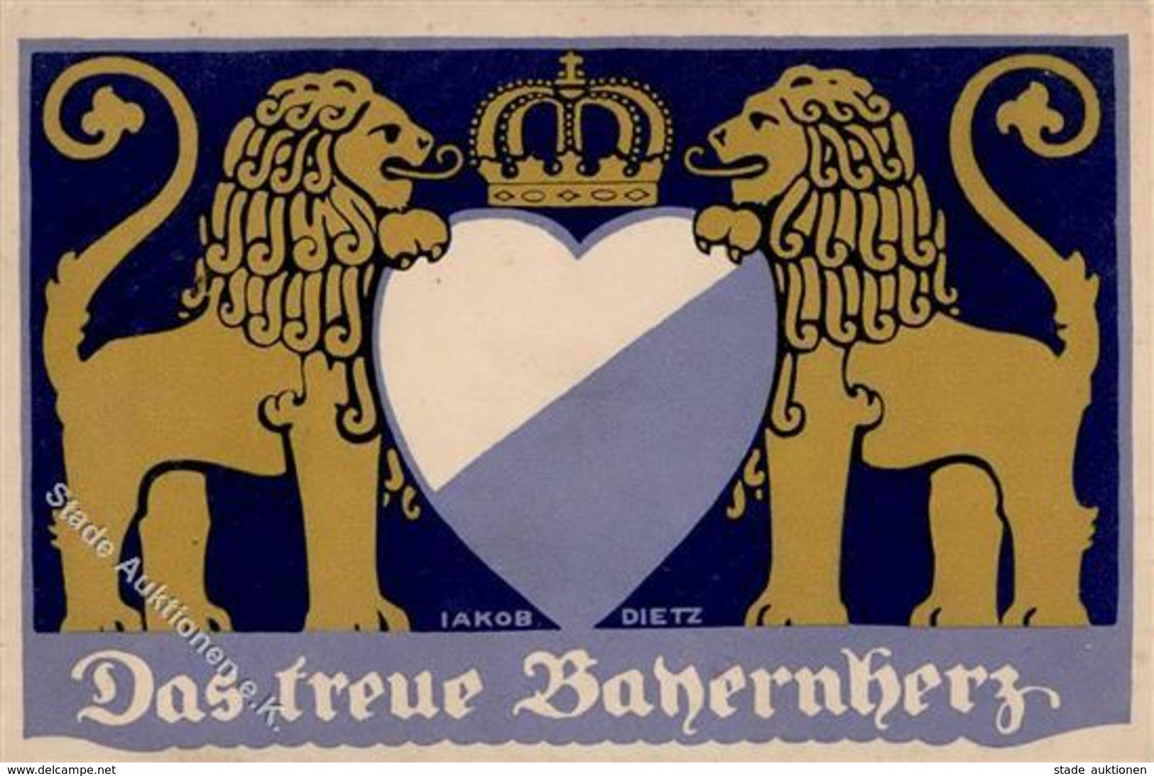 Dietz, Jakob Das Treue Bayernherz Künstlerkarte I-II - Non Classificati