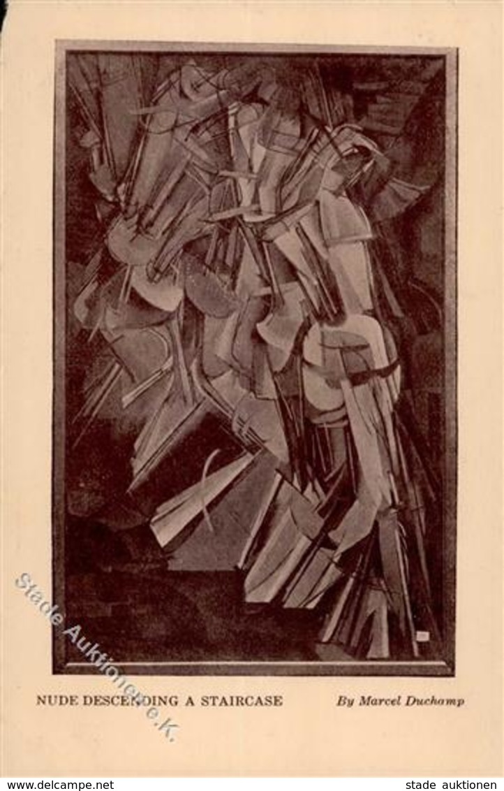 Duchamp, Marcel Nude Descending A Staircase Künstlerkarte I-II - Ohne Zuordnung
