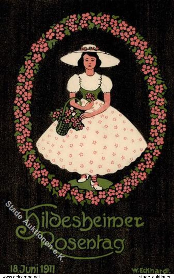 Eckhardt, W. Hildesheimer Rosentag Künstlerkarte 1911 I-II - Non Classificati