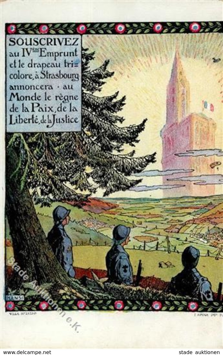 Hansi (Waltz) Strasbourg (67000) Frankreich Künstlerkarte I-II - Ohne Zuordnung