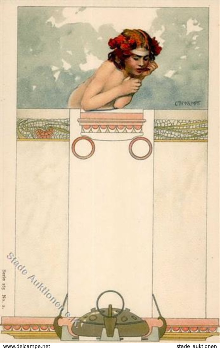 Kempf, G. Th. Von Hartenkampf Frau Jugendstil Künstlerkarte I-II Art Nouveau - Ohne Zuordnung