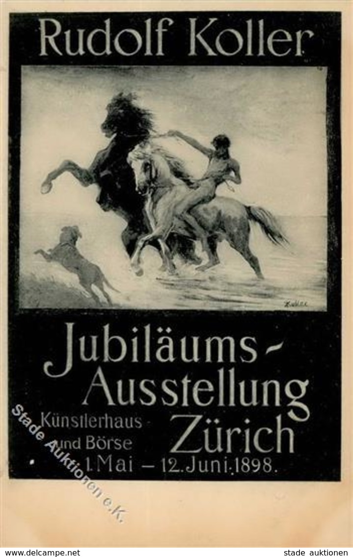 Koller, R. Zürich (8000) Schweiz Jubiläums Ausstellung  Künstlerkarte 1898 I-II Expo - Ohne Zuordnung