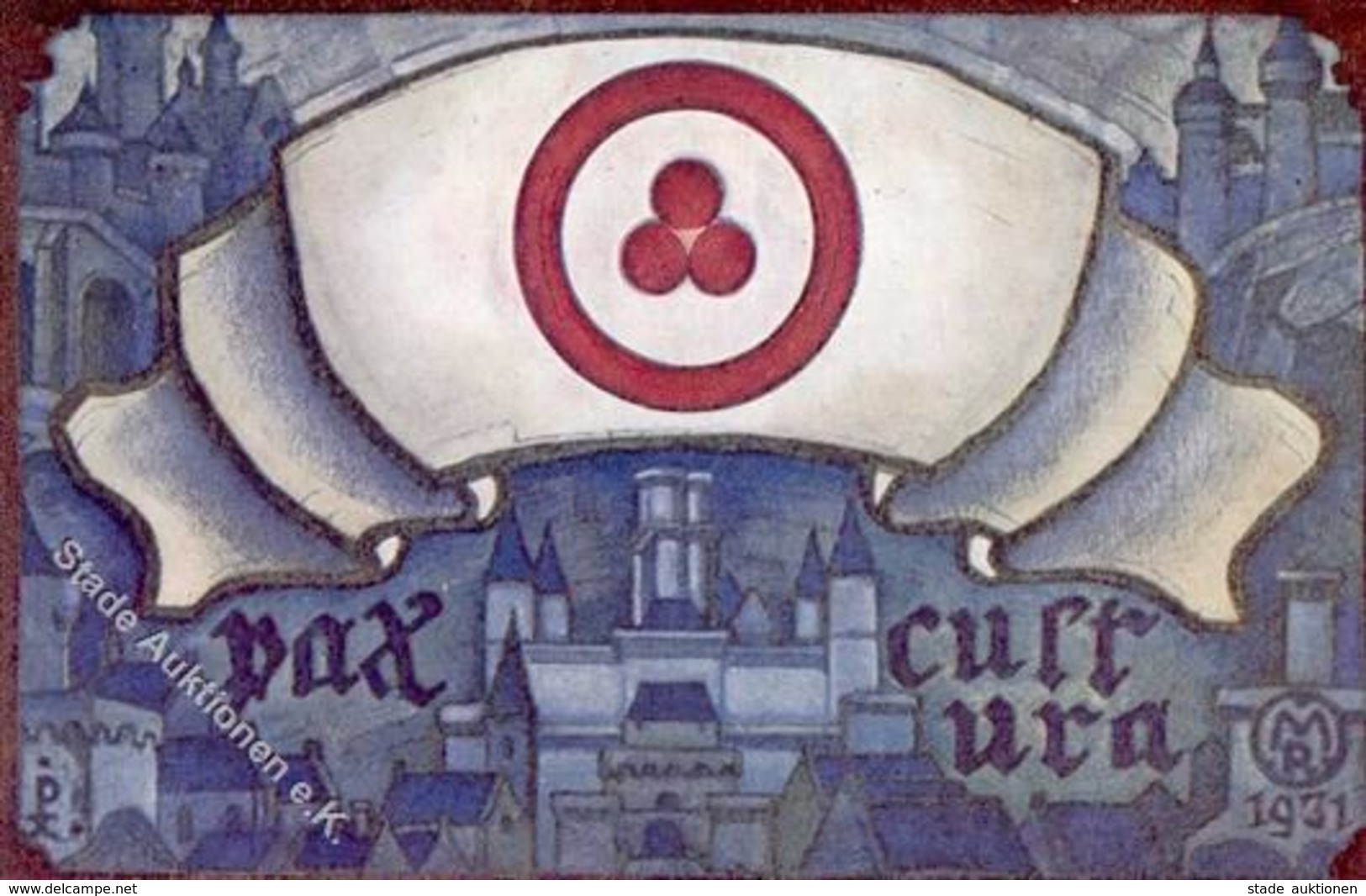 Kunst Russland Sign. Roerich, N. Friedensbanner Künstlerkarte I-II - Ohne Zuordnung