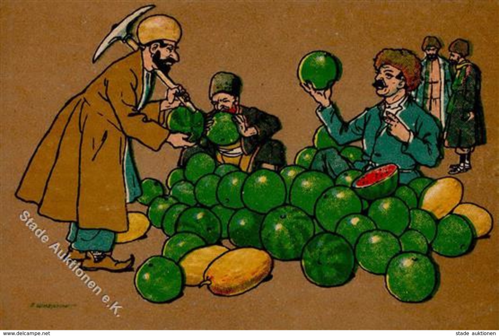 Kunst Russland Sign. Schmerlinga, I. O. Melonen Künstlerkarte I-II - Ohne Zuordnung