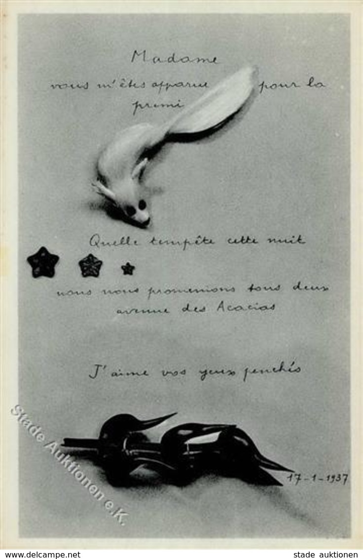 Surrealismus Andre Breton Poem Object Künstlerkarte I-II - Non Classificati