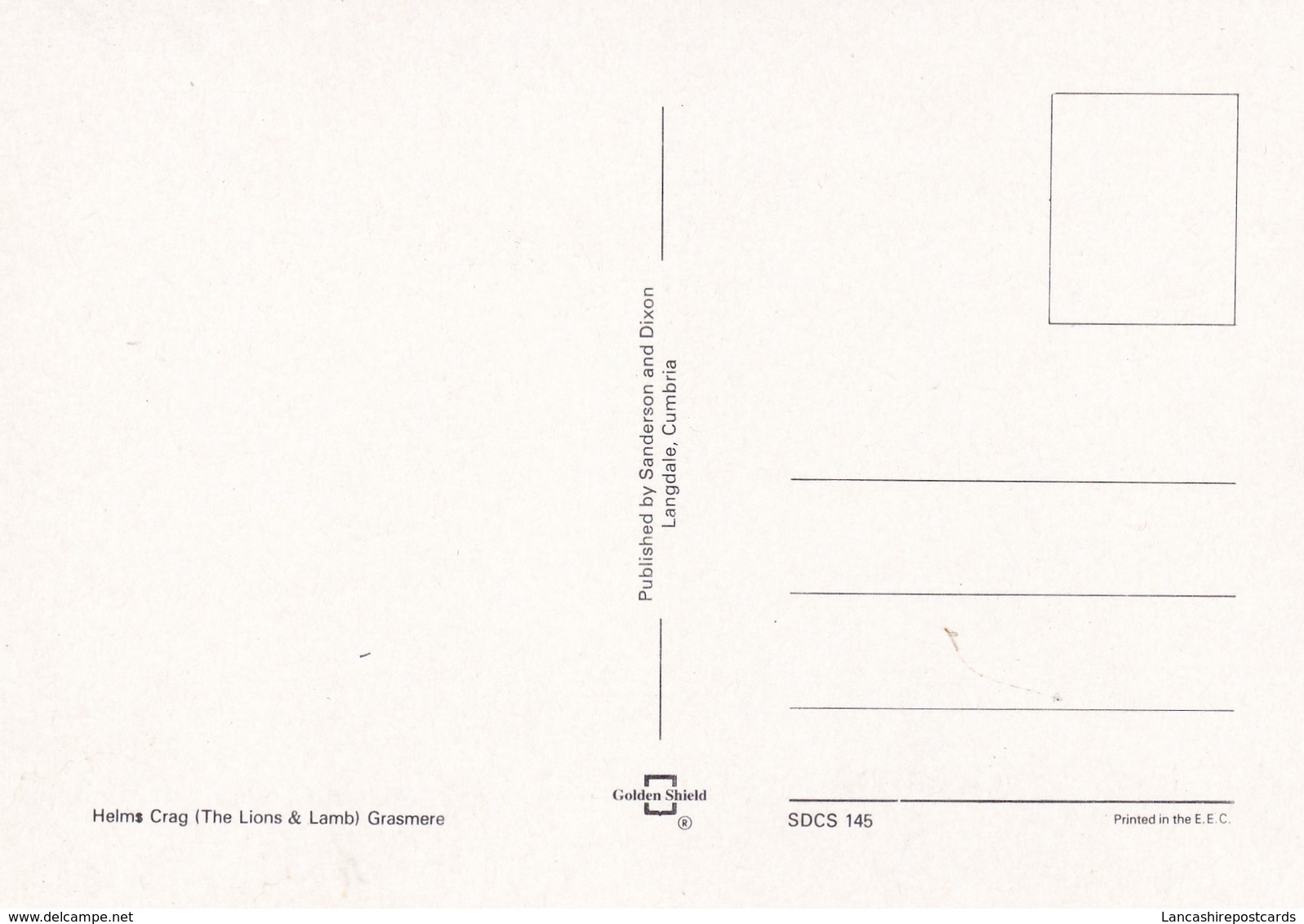 Postcard Helms Crag [ The Lions And Lamb ] Grasmere Lake District Cumbria My Ref  B22903 - Grasmere