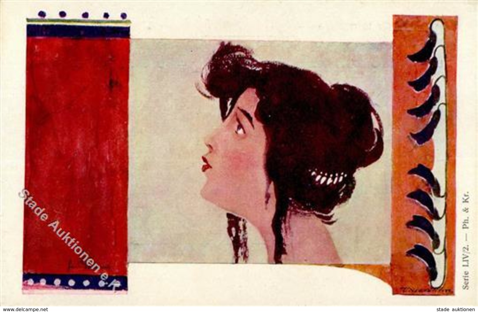 Philipp & Kramer Frau Jugendstil Künstlerkarte I-II Art Nouveau - Non Classificati