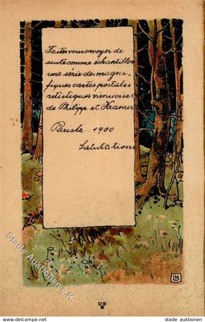 Philipp & Kramer Wald Künstlerkarte 1900 I-II - Non Classificati