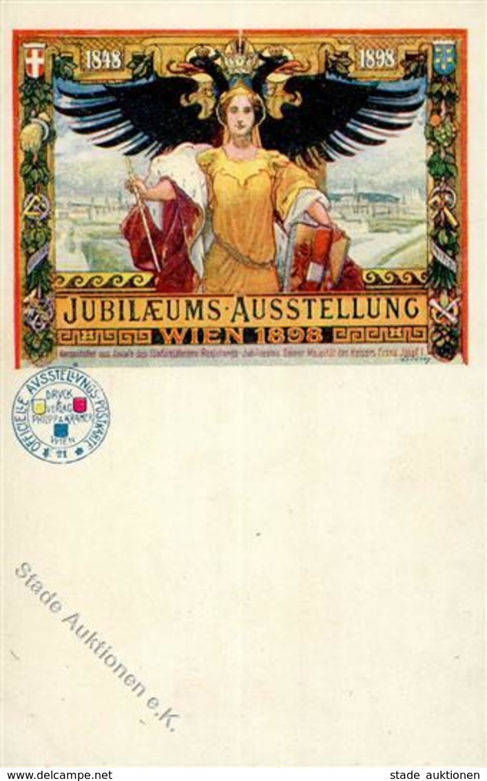 Philipp & Kramer Wien (1010) Österreich Jubiläumsausstellung  Künstlerkarte 1898 I-II - Non Classificati