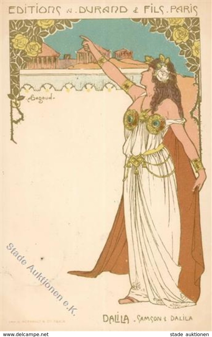 Verlag A. Durard & Fils Samson U. Dalila Sign. Segoud, A. Künstlerkarte 1901 I-II - Non Classificati