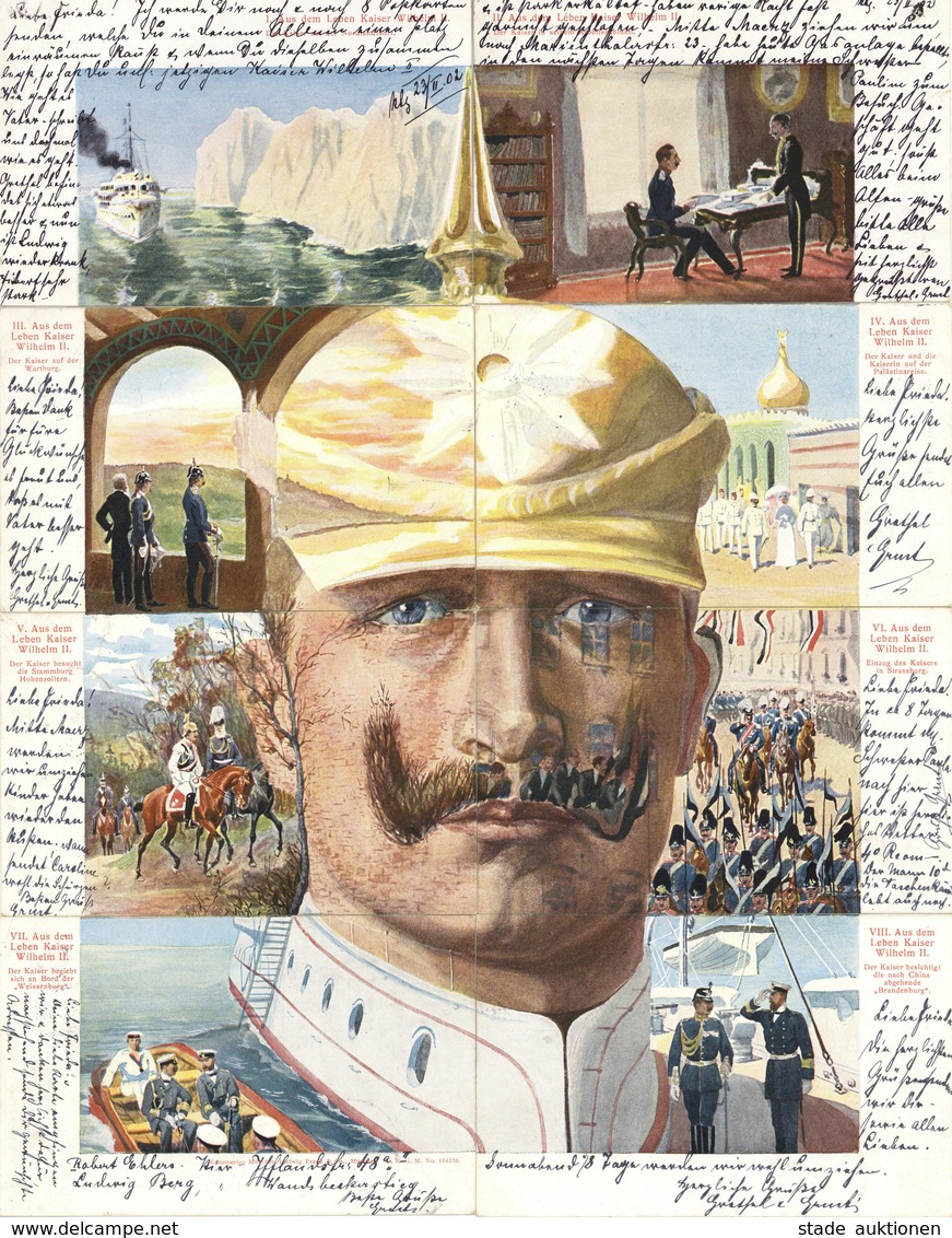 Puzzle 8 Teilig Aus Dem Leben Kaiser Wilhelm II. I-II - Non Classificati