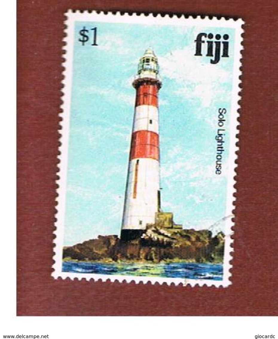 ISOLE FIGI (FIJI ISLANDS) - SG 594A - 1980 SOLO ROCK LIGHTHOUSE   - USED° - Fiji (1970-...)