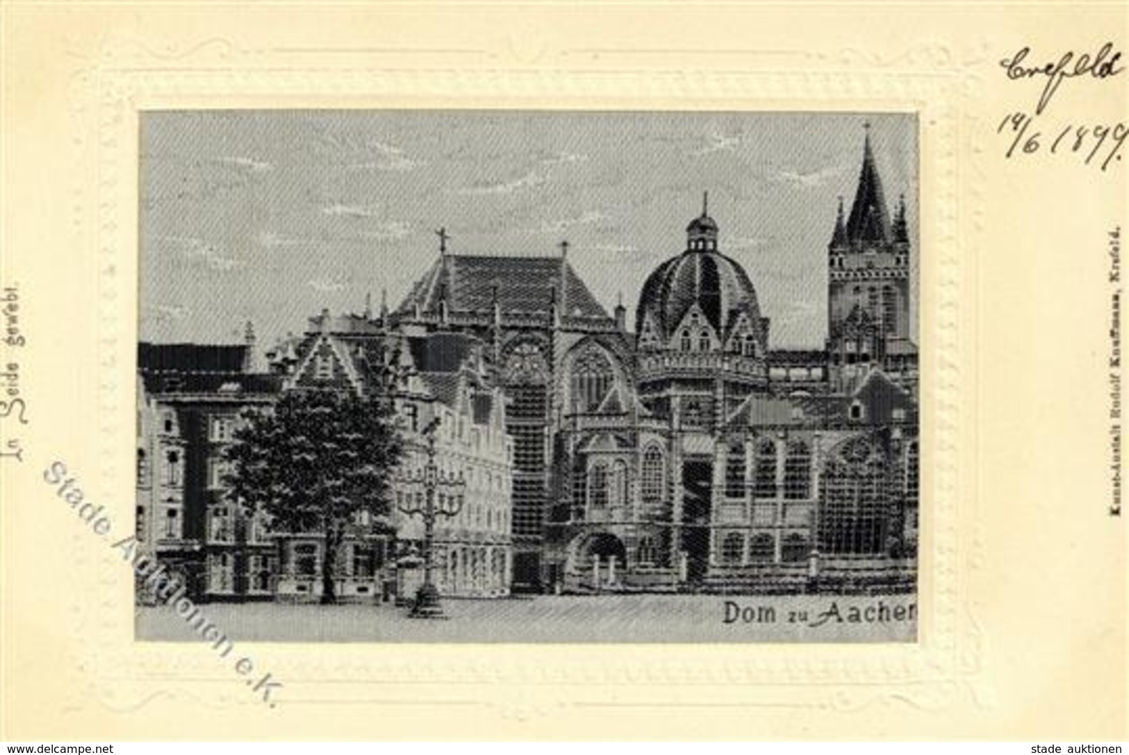 Seide Gewebt Aachen (5100) Dom 1899 I-II Soie - Non Classificati