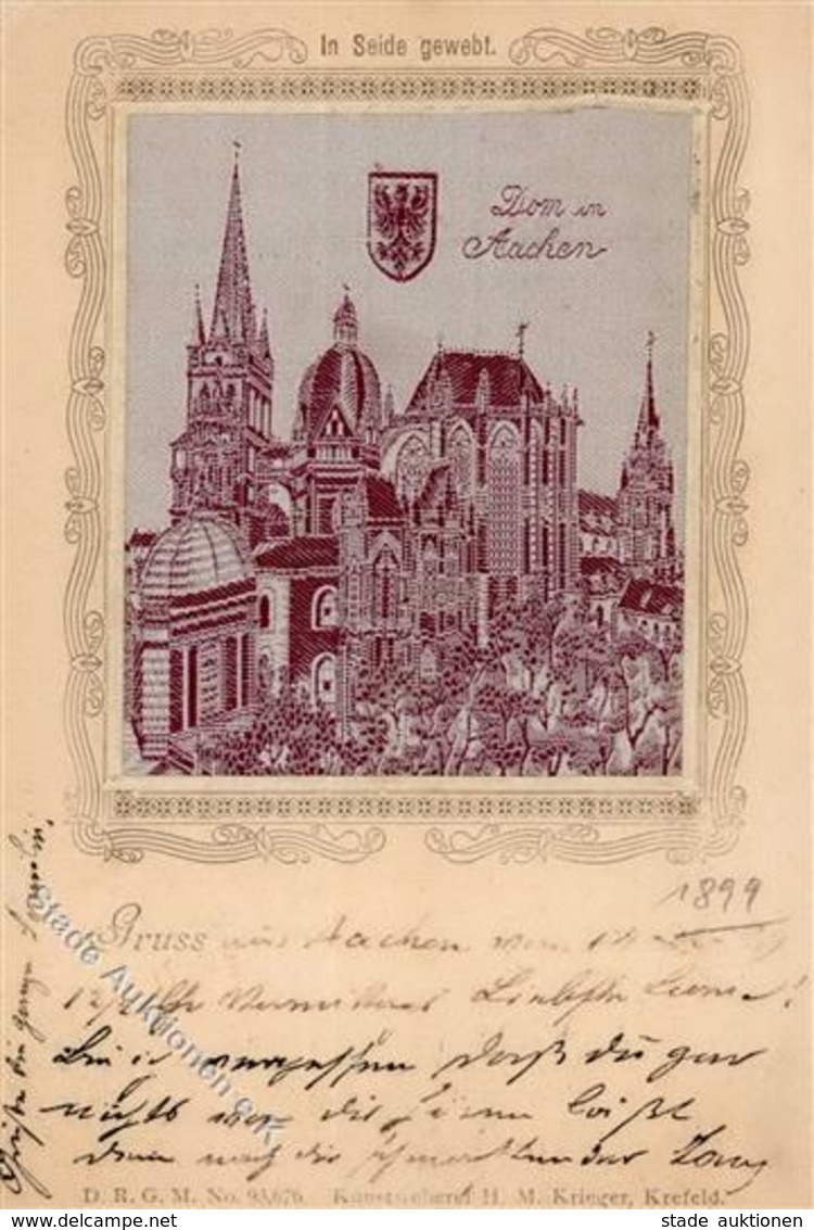 Seide Gewebt Aachen (5100) Dom 1899 I-II Soie - Ohne Zuordnung