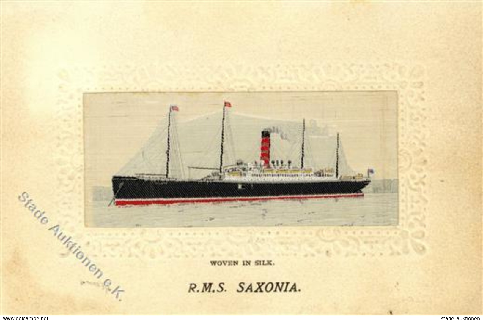 Seide Gewebt RMS Saxonia I-II Soie - Non Classificati