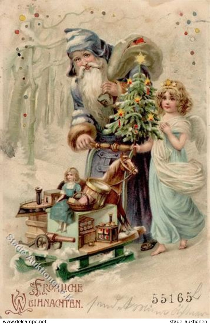 HGL Weihnachtsmann Engel Puppe Spielzeug  1911 I-II (fleckig) Pere Noel Jouet Ange - Non Classificati