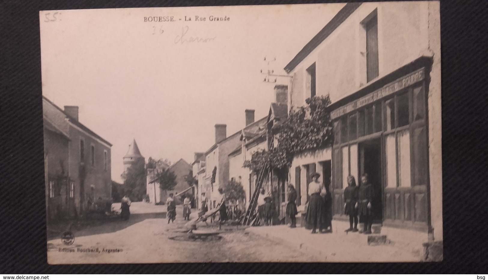 Cpa 36 Bouesse - La Rue Grande - Autres & Non Classés