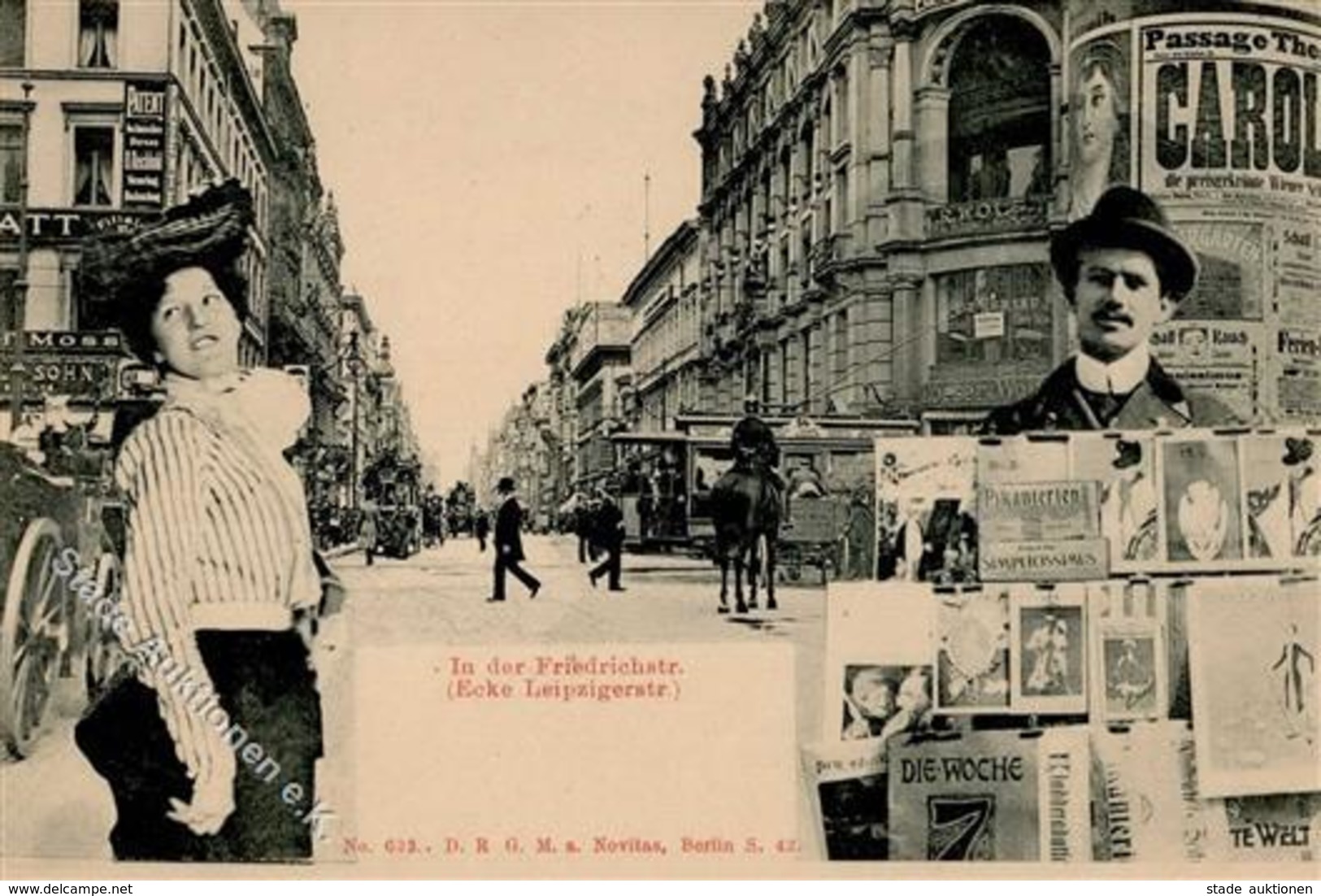 BERUFE/GESCHÄFTE - BERLINER TYPEN - Kunst-Zeitungsverkäufer In Der Friedrichstrasse I-II - Pubblicitari