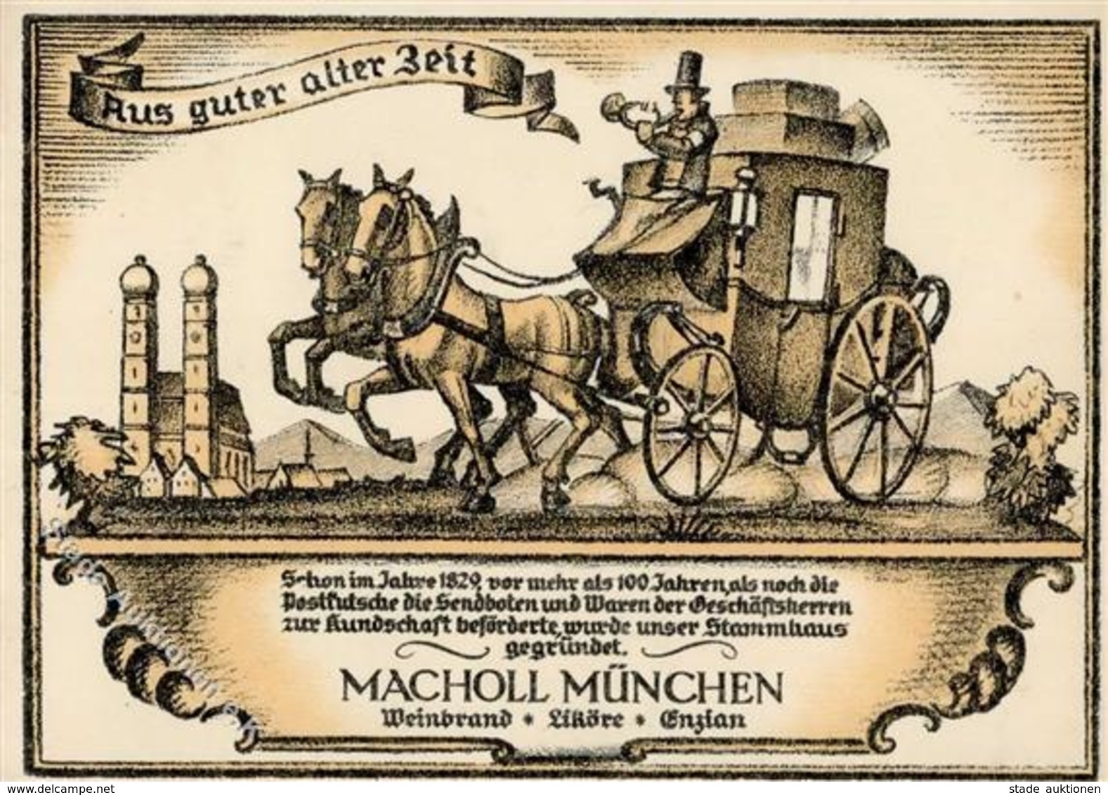 MÜNCHEN - GEBIRGS-ENZIAN - Brennerei MACHOLL, München I - Werbepostkarten