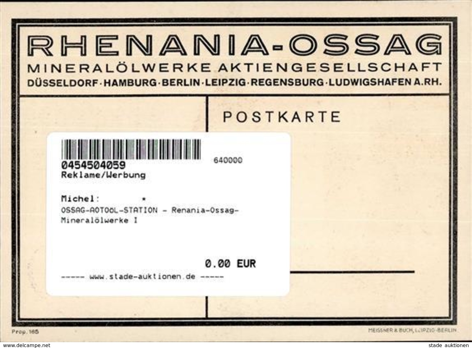 OSSAG-AOTOÖL-STATION - Renania-Ossag-Mineralölwerke I - Pubblicitari