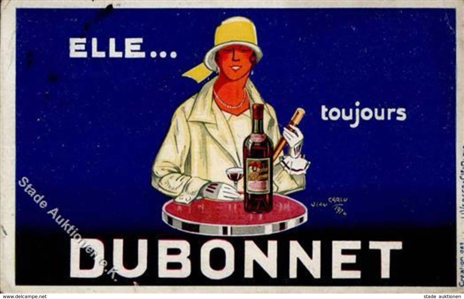 Alkoholwerbung Dubonnet Sign. Carlu, Jean I-II (Stauchung) - Pubblicitari