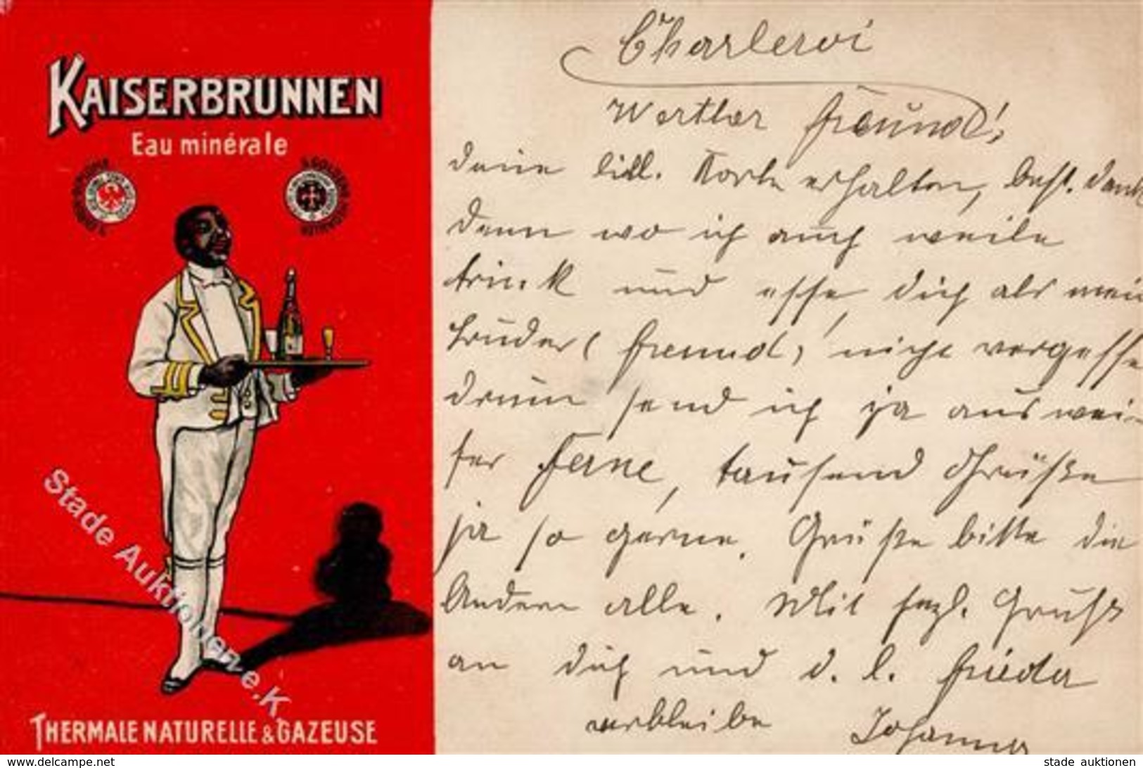 Getränk Alkoholfrei Kaiserbrunnen Mineralwasser 1902 I-II - Pubblicitari