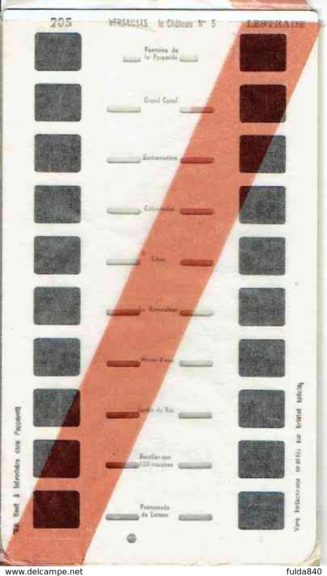 STEREOCARTE LESTRADE. 10 Vues Kodachrome - VERSAILLE. 5.   1950/58. - Dias