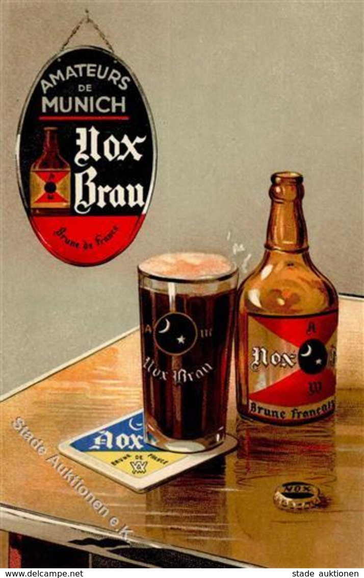 Bier Frankreich Nox Brau  Künstlerkarte I-II Bière - Pubblicitari