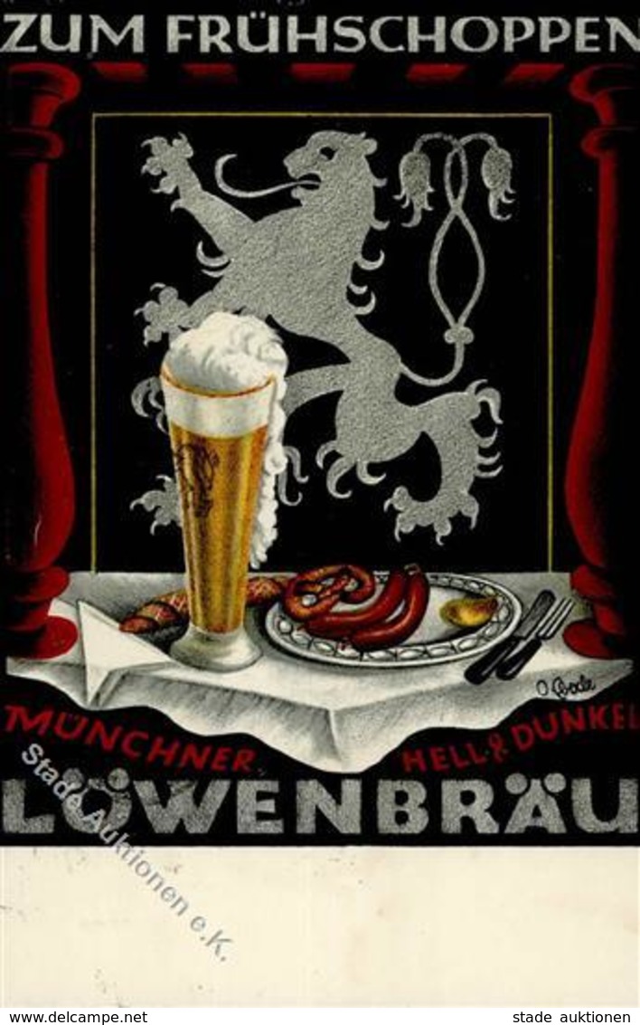 Bier Löwenbräu Münchner Hell & Dunkel I-II Bière - Pubblicitari