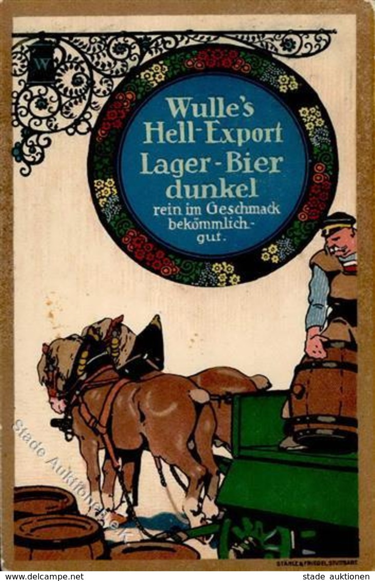 Bier Wulle Hell Export Lager Bier  1914 I-II Bière - Pubblicitari