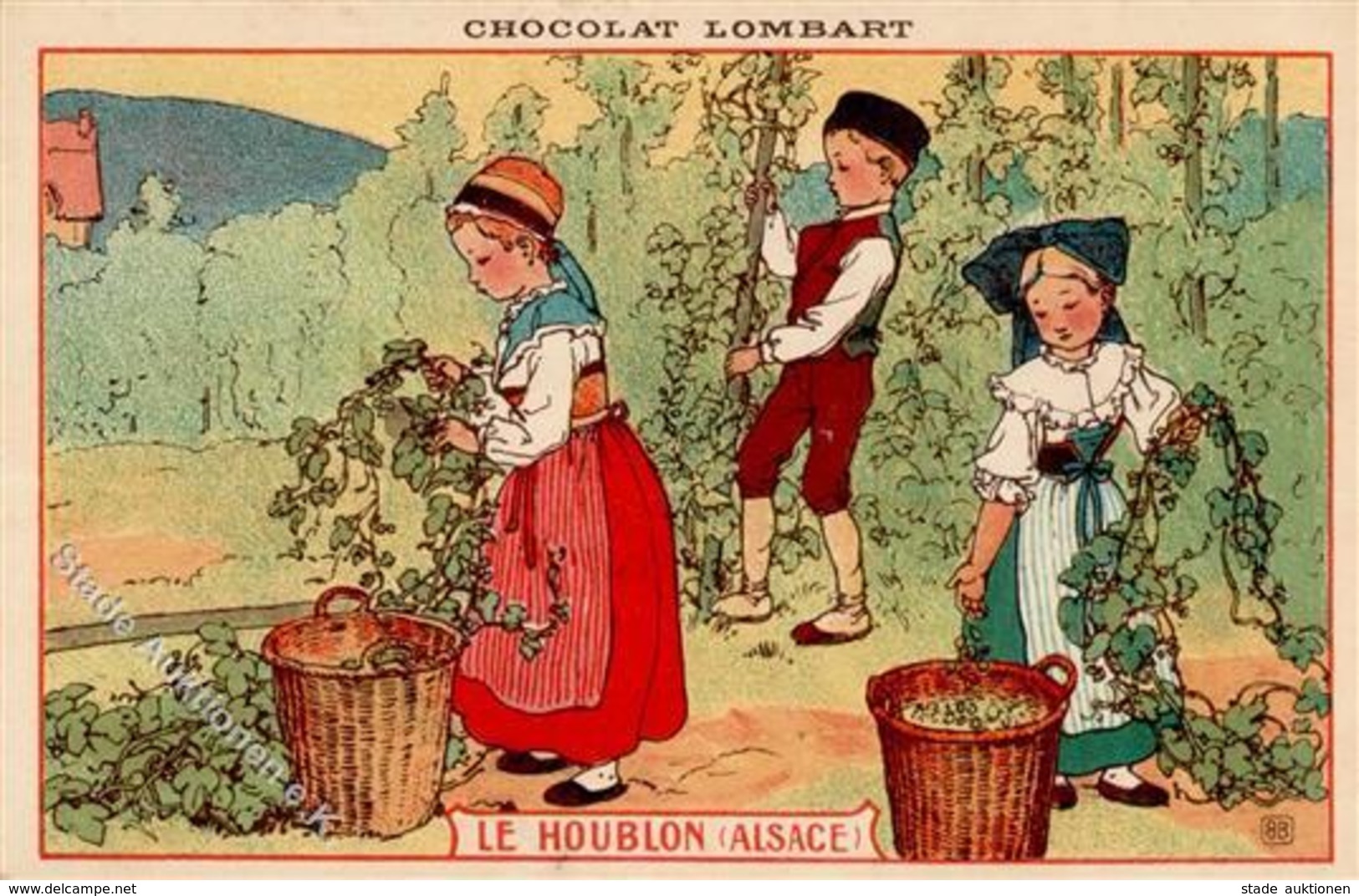 Schokolade Lombart Künstlerkarte 1907 I-II - Pubblicitari