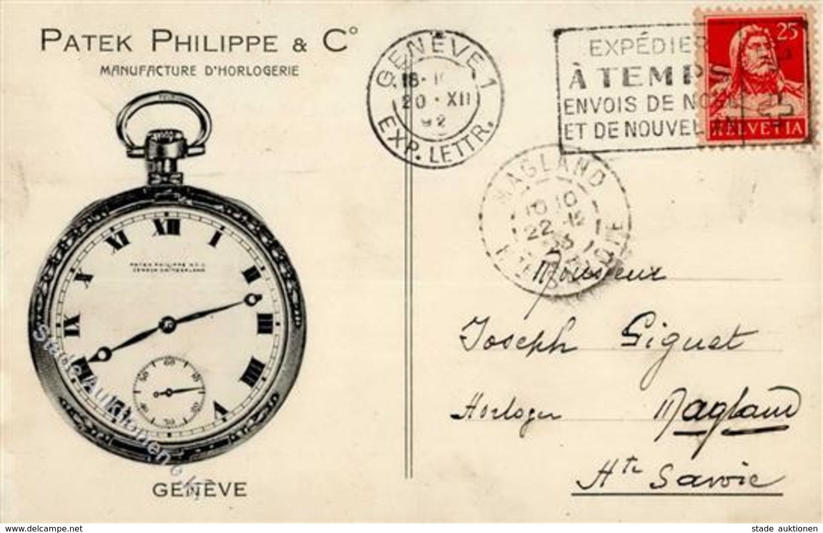Uhr Genève (1200) Schweiz Patek Philippe & Co. Werbe AK I-II - Altri & Non Classificati