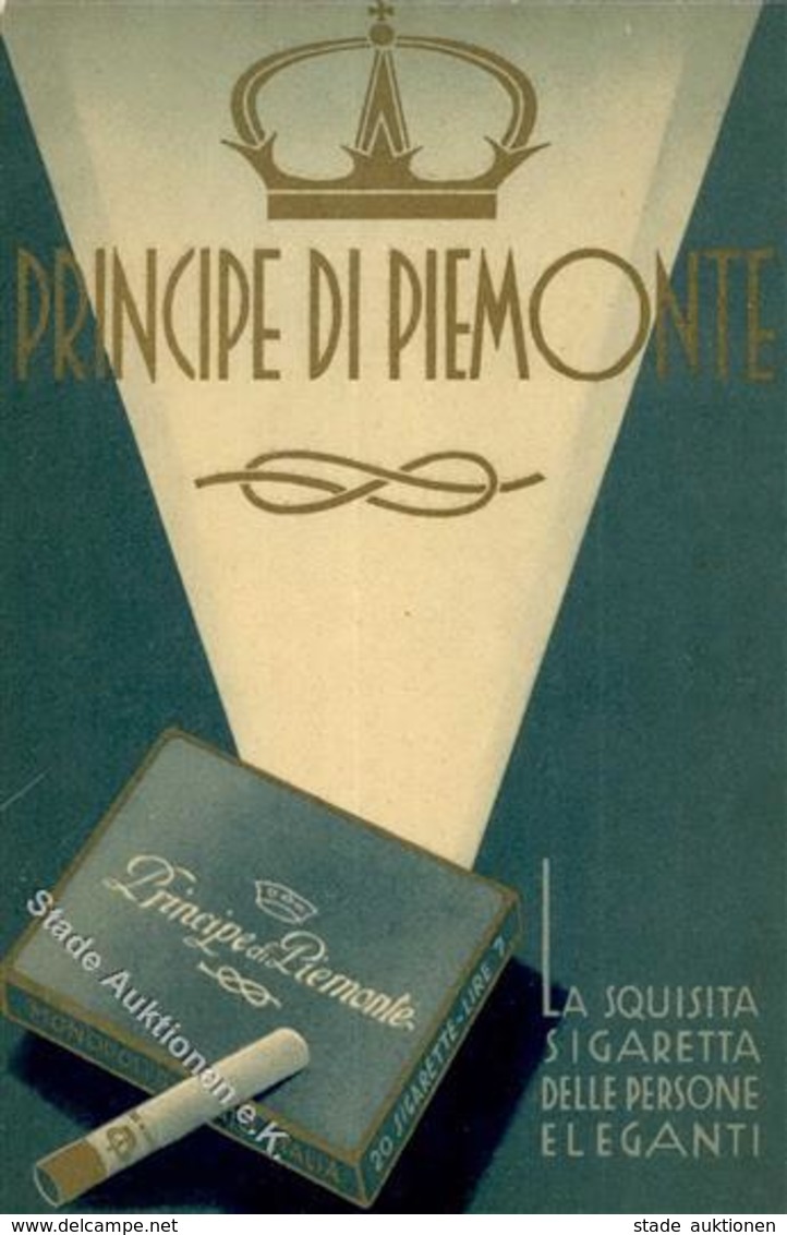 Tabakwerbung Principe Di Piemonte Zigaretten Künstlerkarte I-II - Industrie