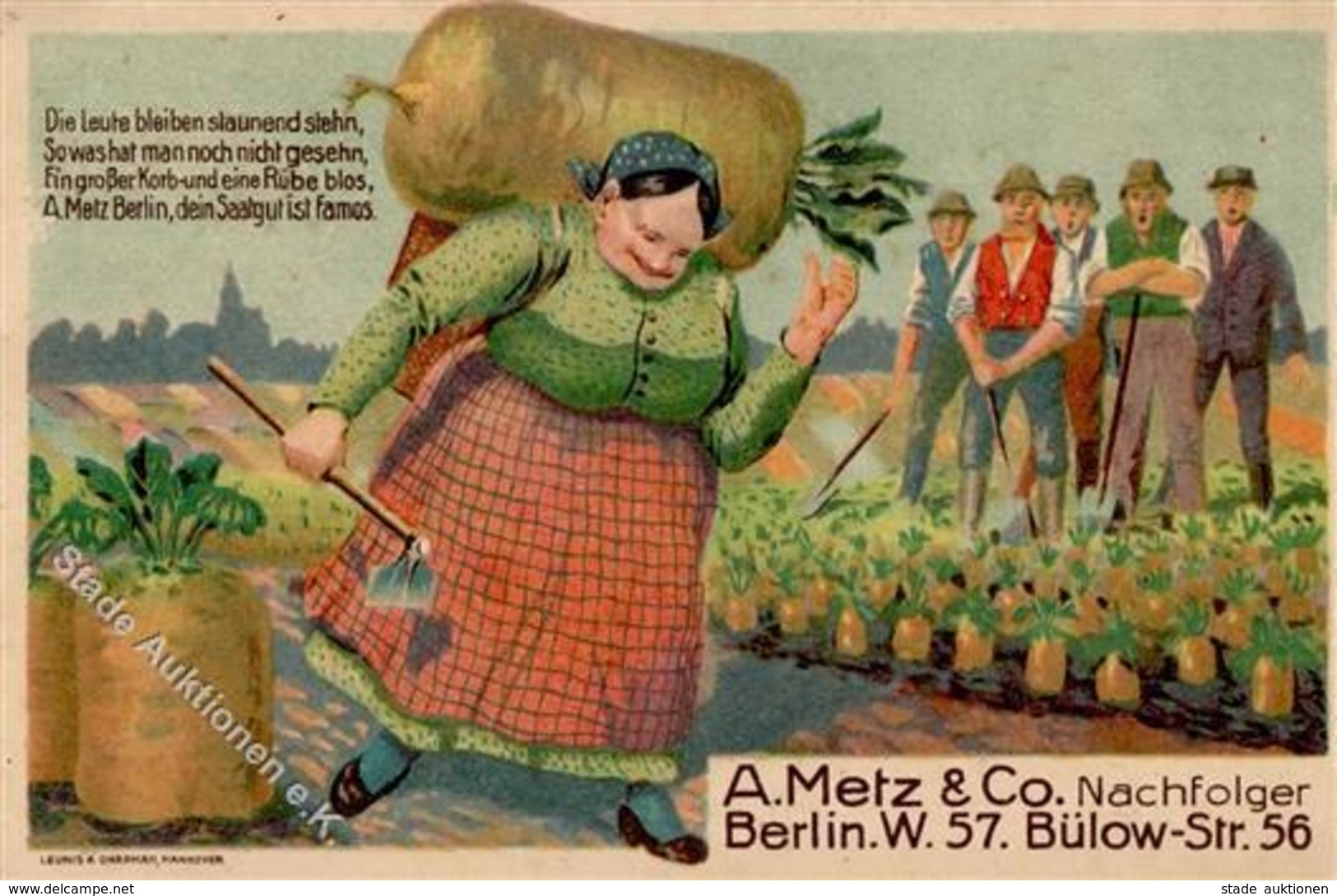 Landwirtschaft Berlin (1000) Saatgut A. Metz & Co. I-II Paysans - Esposizioni