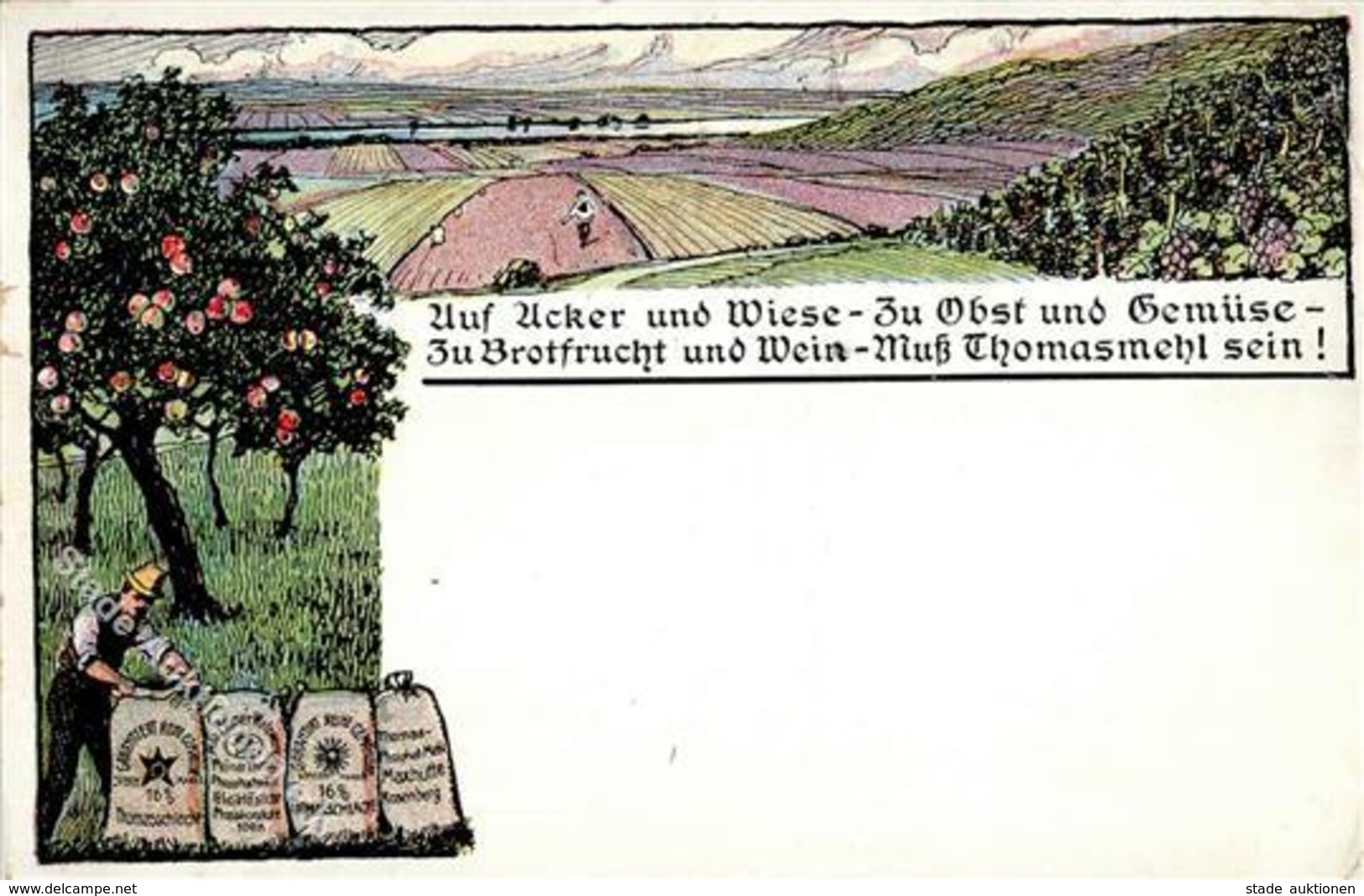 Landwirtschaft Dünger Thomasmehl Künstlerkarte I-II Paysans - Esposizioni