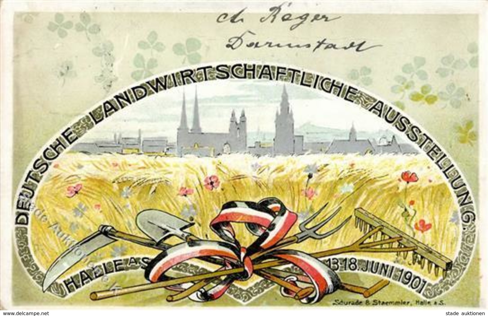 Landwirtschaft Halle (O4002) Ausstellung  1901 I-II (Marke Entfernt) Paysans Expo - Esposizioni