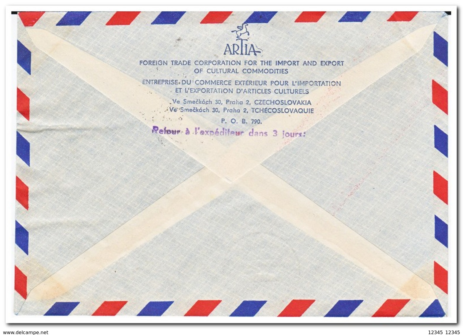 Tsjechoslowakije 1958, Airmail From Prague To Amsterdam - Brieven En Documenten