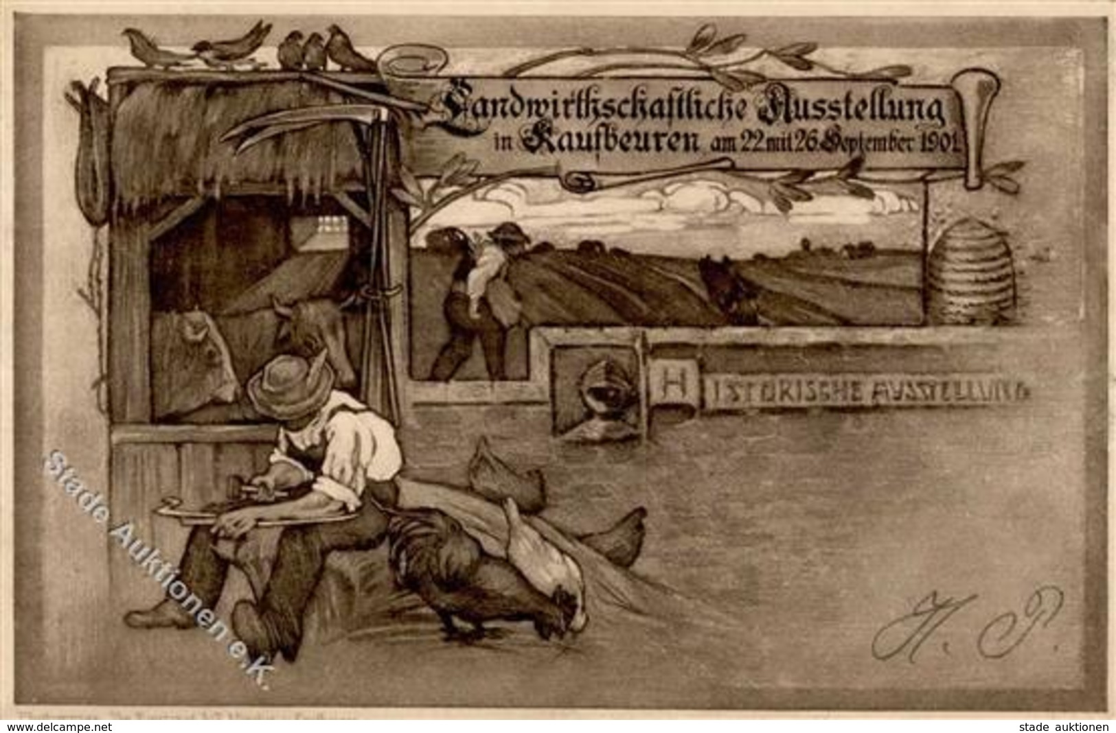 Landwirtschaft Kaufbeuren (8950) Ausstellung  1901 I-II Paysans Expo - Esposizioni