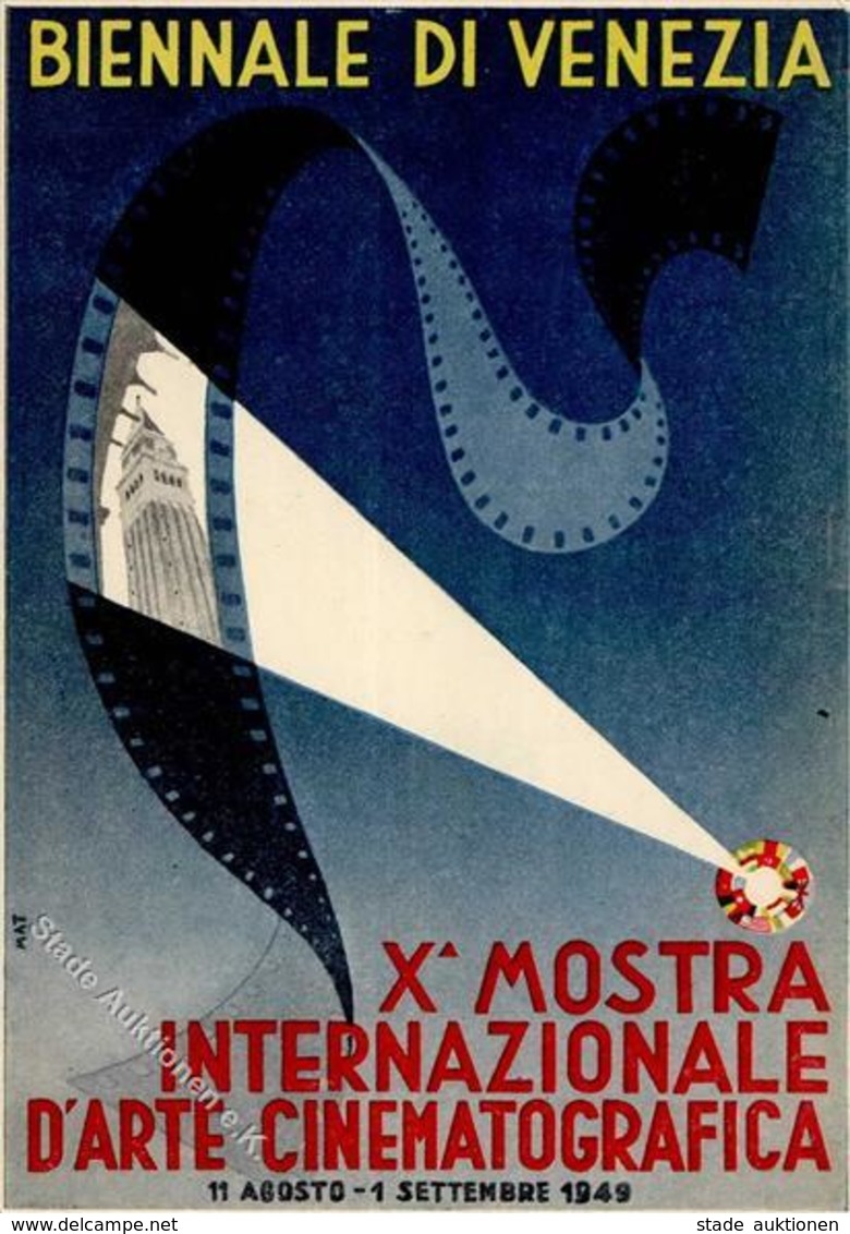 Ausstellung Venezia (30100) Italien X. Mostra Intern. D'Arte Cinematografica Künstlerkarte I-II Expo - Esposizioni