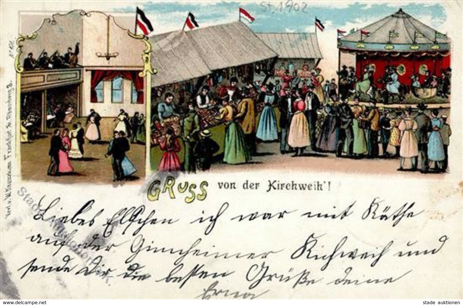 JAHRMARKT-LITHO - Gruss Von Der KIRCHWEIH - O Frankfurt/Main 1902 I-II Montagnes - Esposizioni