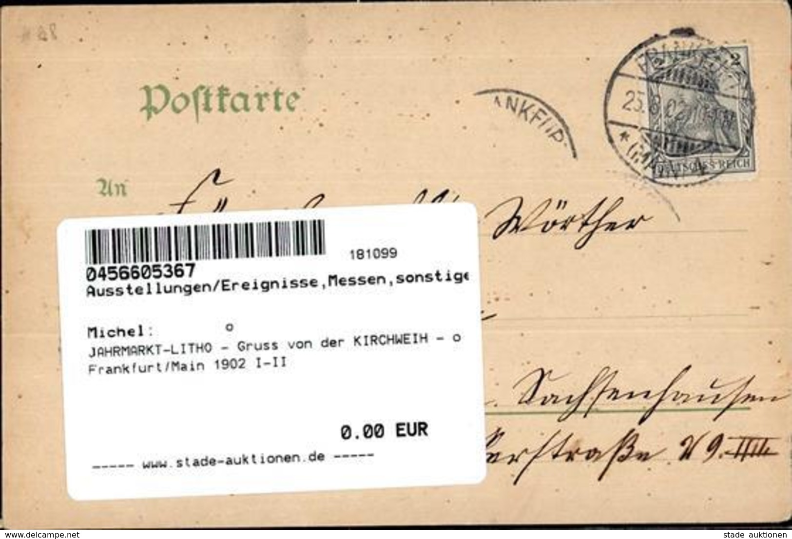 JAHRMARKT-LITHO - Gruss Von Der KIRCHWEIH - O Frankfurt/Main 1902 I-II Montagnes - Esposizioni