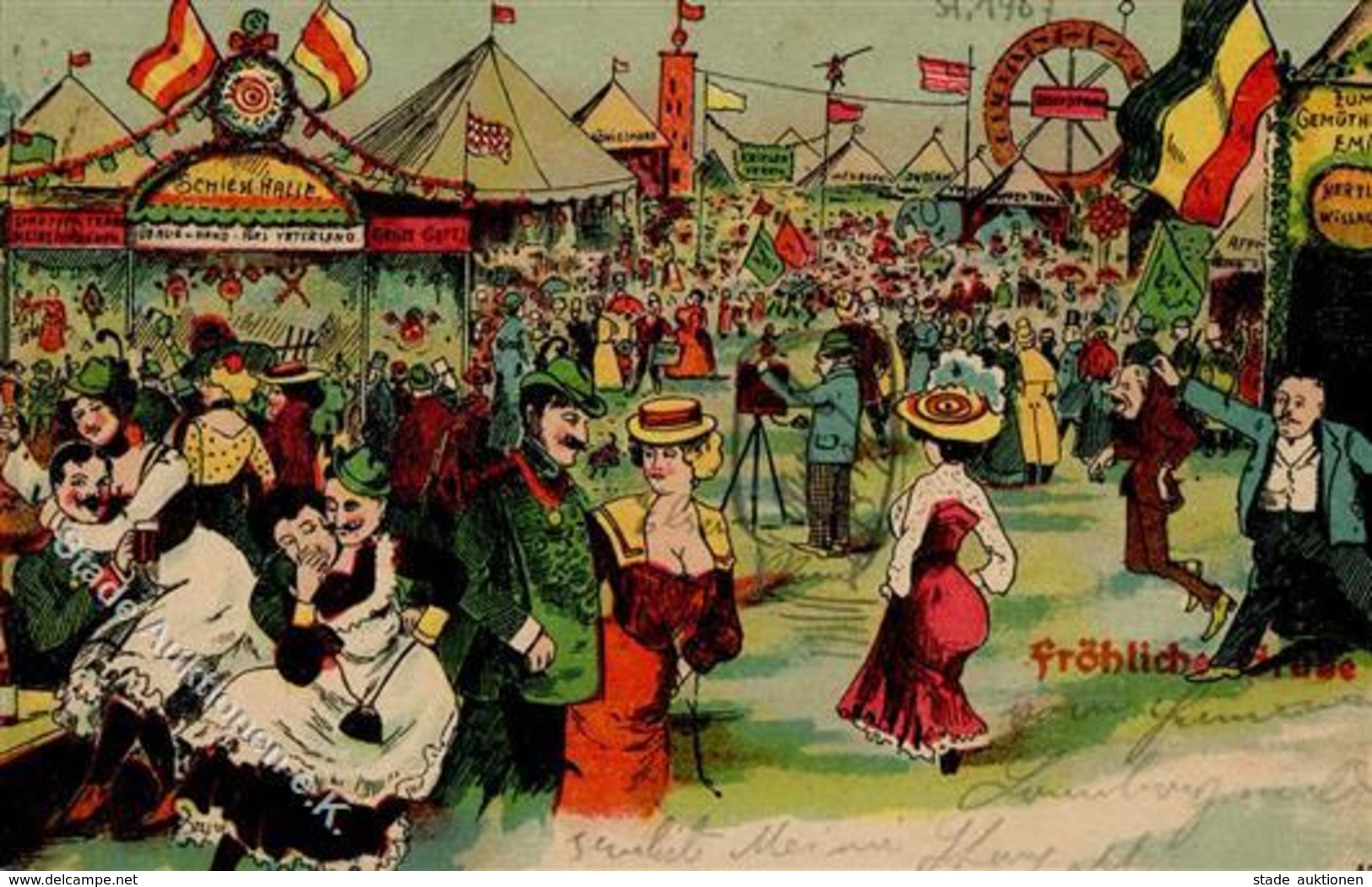 JAHRMARKT-LITHO - Mit Foto-Apparat O Hanau 1907 I - Esposizioni