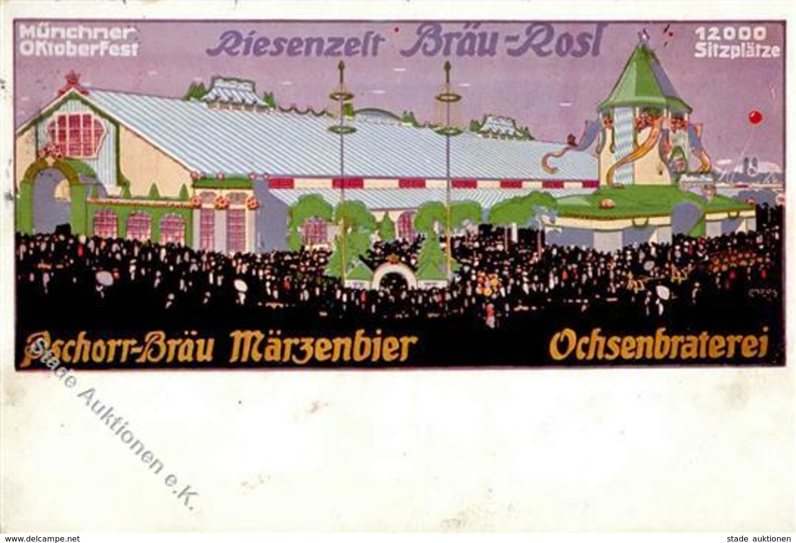 Oktoberfest Pschorr Bräu Sonderstempel 1913 I-II (Marke Teilweise Entfernt) - Esposizioni