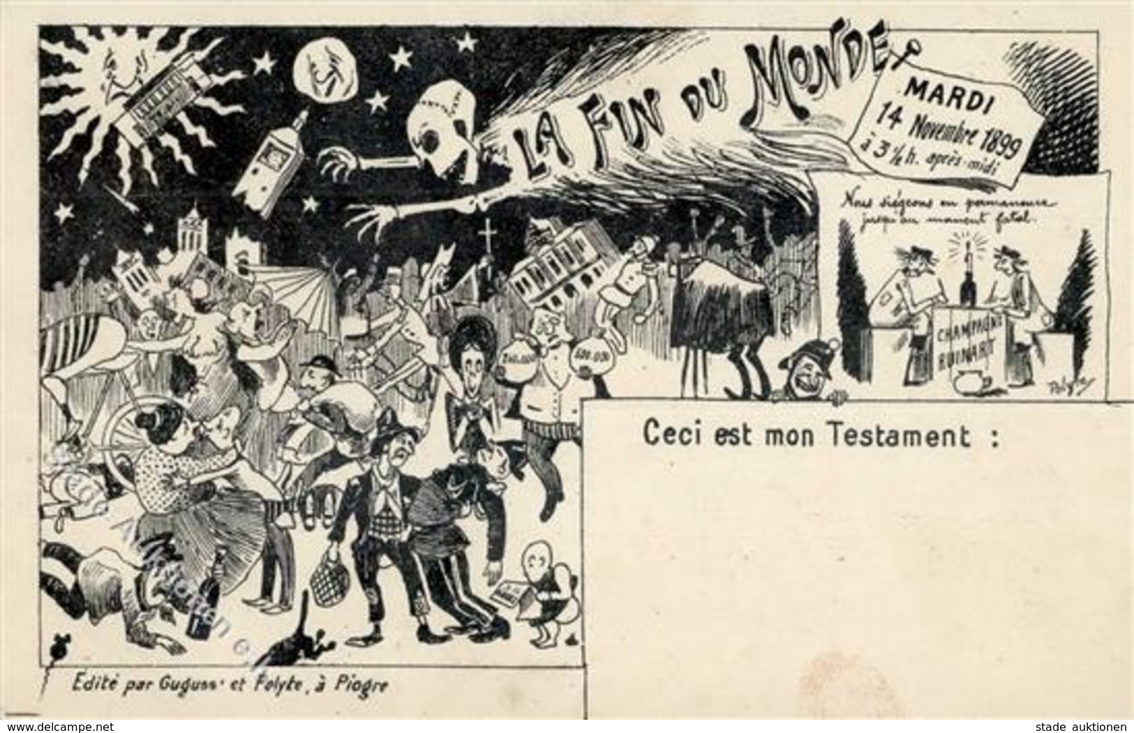 Humor La Fin Du Monde Weltuntergang  1899 I-II - Humor