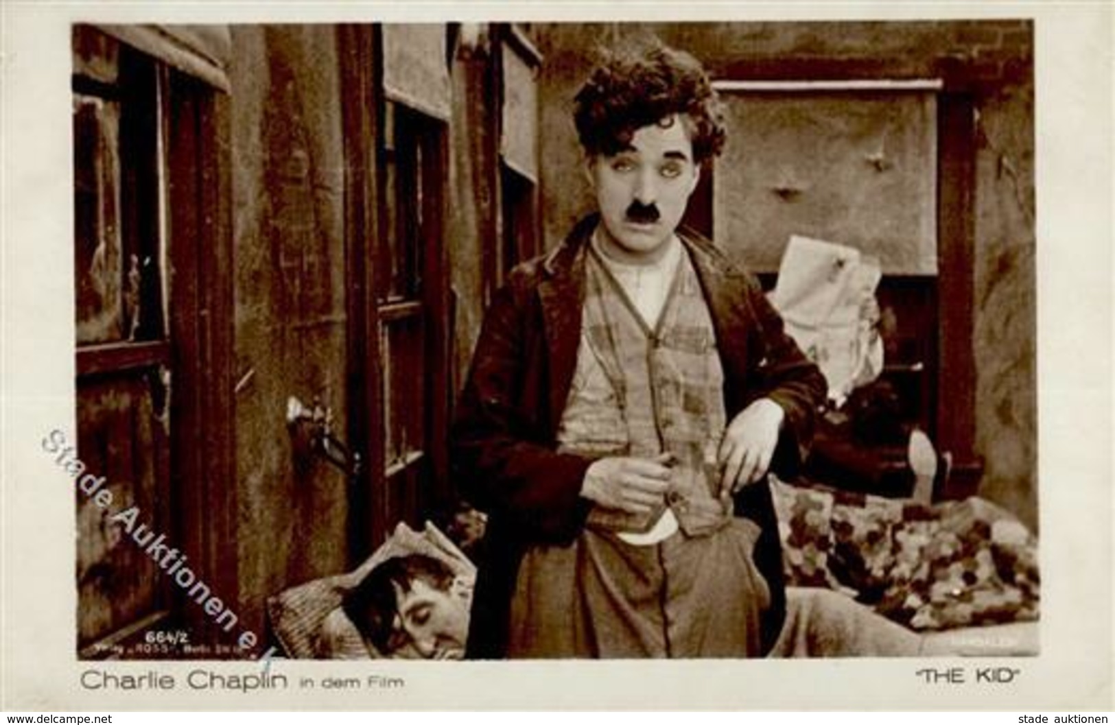 Schauspieler Chaplin, Charly The Kid Foto-Karte I-II - Attori