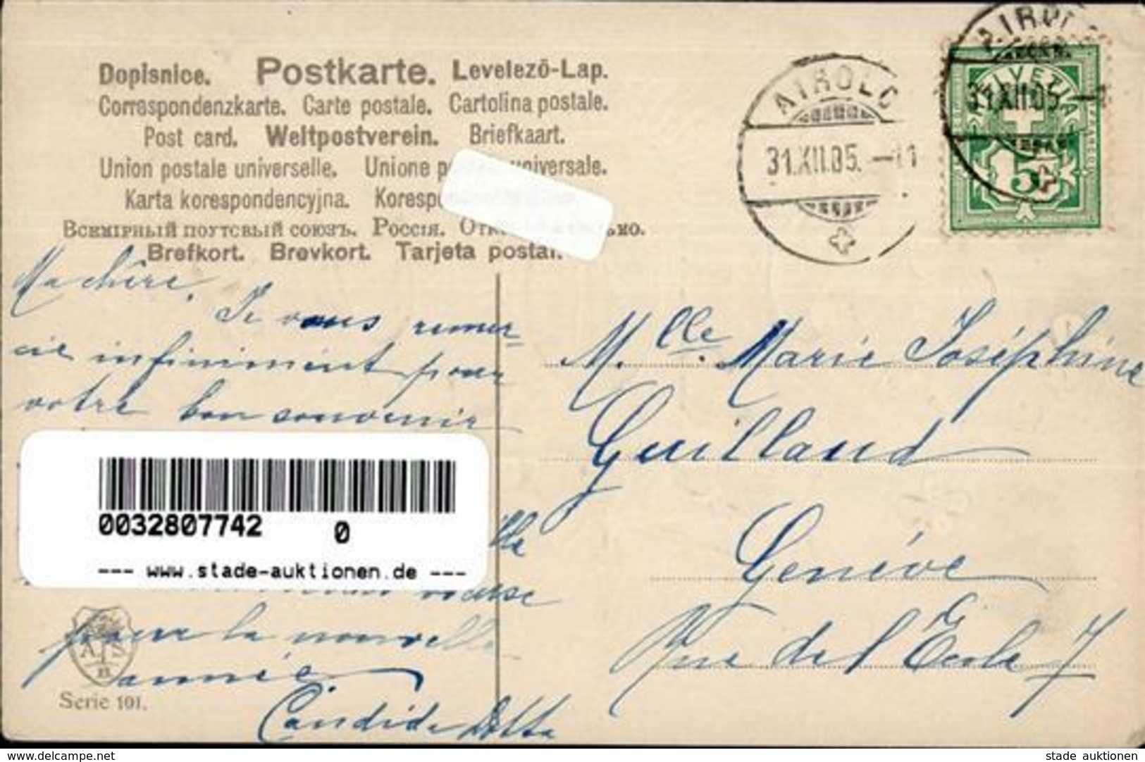 Jahreszahl 1906 Prägedruck 1905 I-II - Non Classificati