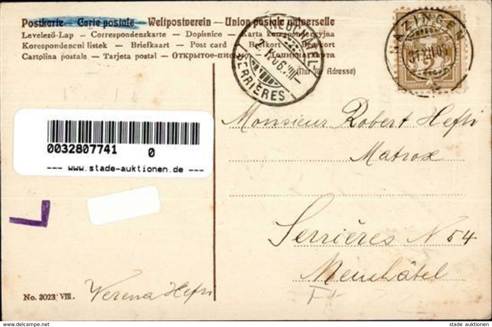 Jahreszahl 1906 Tauben  Prägedruck 1905 I-II - Non Classificati