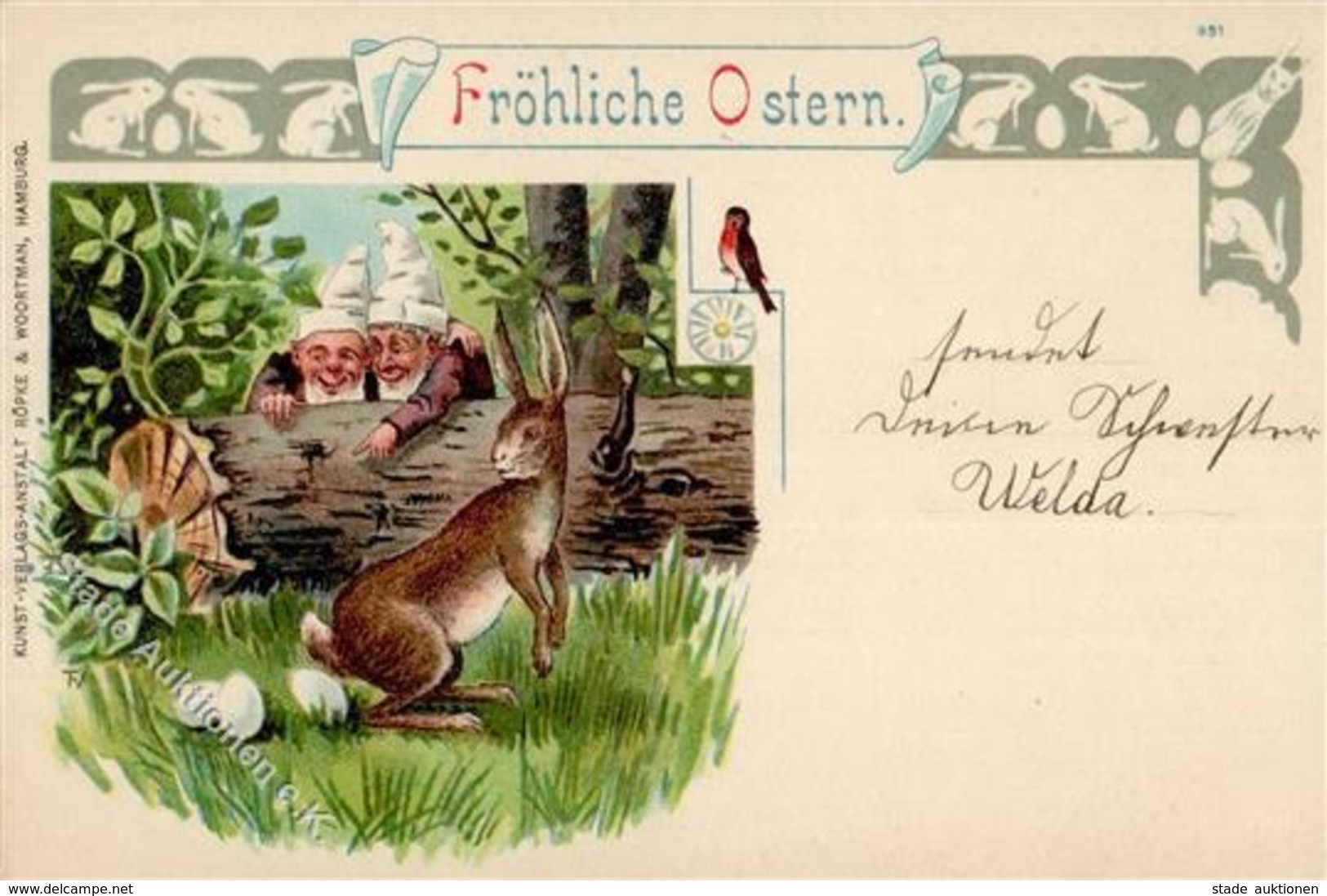 Zwerg Hase Ostern  Lithographie I-II Paques Lutin - Fiabe, Racconti Popolari & Leggende